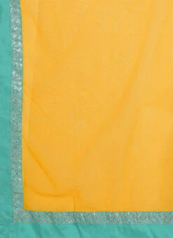 Yellow N Turquoise Contrast Half N Half Saree Festive Wear -Deals Chic Lehenga Store Yellow N Turquoise Contrast Half N Half Saree SABS01910284 rrc4