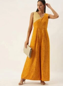Yellow Printed Viscose Angrakha Style Jumpsuit Festive Wear 9 Yellow Printed Viscose Angrakha Style Jumpsuit Festive Wear -Deals Chic Lehenga Store Yellow Printed Viscose Angrakha Style Jumpsuit DRBS02109746 u