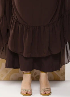 Yellow Rayon N Brown Georgette Gathers Dress After Six Wear 15 Yellow Rayon N Brown Georgette Gathers Dress After Six Wear -Deals Chic Lehenga Store Yellow Rayon N Brown Georgette Gathers Dress DRBS02302147 rrc4