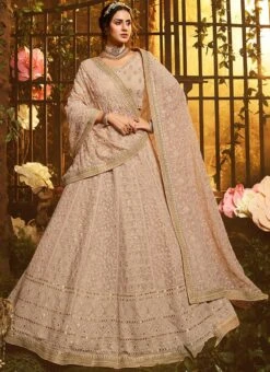 Beige Georgette A Line Lehenga Party Wear -Deals Chic Lehenga Store beige georgette a line lehenga ghscc40743906 u