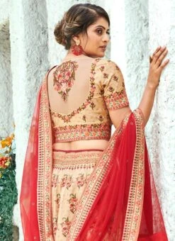 Beige Printed A Line Lehenga Party Wear -Deals Chic Lehenga Store beige printed a line lehenga ghsjssb1207 b