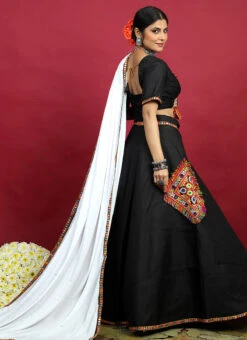 Black Blended Kutch N Mirror Work Chaniya Choli Festive Wear -Deals Chic Lehenga Store black blended kutch n mirror work chaniya choli ghsom2776 b