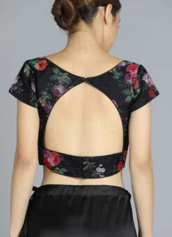 Black Digital Printed Organza Blouse Festive Wear 7 Black Digital Printed Organza Blouse Festive Wear -Deals Chic Lehenga Store black digital printed organza blouse BLBS02209590 b