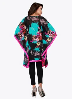 Black N Blue Georgette Kaftan After Six Wear -Deals Chic Lehenga Store black n blue georgette kaftan kfmnc004 b