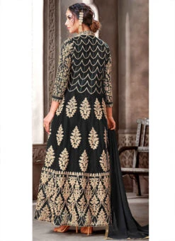 Black Net Embroidered N Sequins Anarkali Suit Party Wear -Deals Chic Lehenga Store black net embroidered n sequins anarkali suit slsak29341111f b