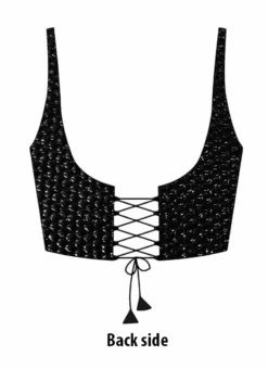 Black Sequins Embroidered Georgette Blouse Party Wear