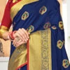 Blue Art Silk Saree Festive Wear