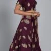 Ethnovog Purple Lehenga Set Wedding Wear