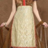 Coffee Net Embroidered Anarkali Suit Party Wear