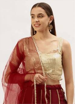 Cream Georgette Embroidered Blouse Wedding Wear -Deals Chic Lehenga Store cream georgette embroidered blouse BLBS02305181 b