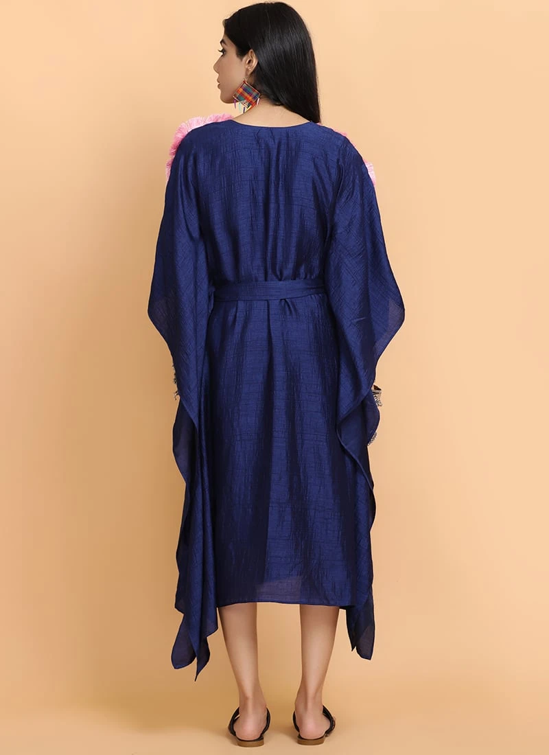 Electric Blue Kaftan Set Party Wear 4 Electric Blue Kaftan Set Party Wear - Image 4