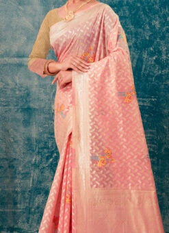 Gajri Blended Cotton Kota Saree Festive Wear