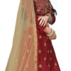 Garnet Maroon Zoya Silk Embroidered A Line Lehenga Party Wear