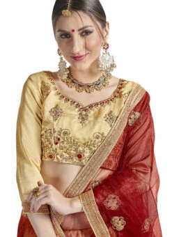 Gold Bangalori Silk Embroidered A Line Lehenga Party Wear -Deals Chic Lehenga Store gold bangalori silk embroidered a line lehenga ghssit229104 b