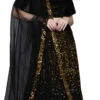 Gold N Black Velvet Sequins A Line Lehenga Festive Wear