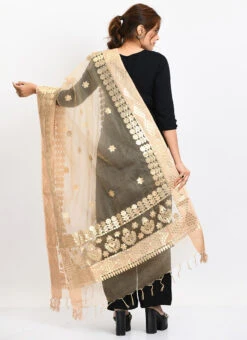 Gold Organza Cotton Gota Work Dupatta Work Wear -Deals Chic Lehenga Store gold organza cotton gota work dupatta dpdmimfd102 b