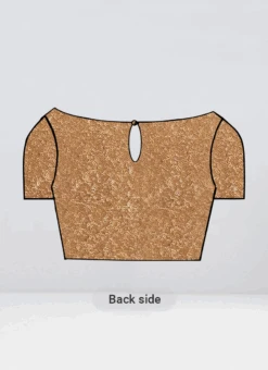 Gold Sequins Boat Neck Keyhole Blouse Party Wear