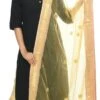Golden Organza Cotton Gota Patti Work Dupatta Festive Wear