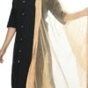 Golden Organza Cotton Stones Work Dupatta Festive Wear