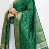 Green Banarasi Silk Weaving Work Dupatta Work Wear