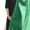 Green Chanderi Cotton Dupatta Festive Wear