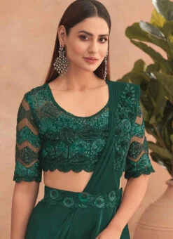 Green Chinon Silk Embroidered Ready Pleated Saree Party Wear 7 Green Chinon Silk Embroidered Ready Pleated Saree Party Wear -Deals Chic Lehenga Store green chinon silk embroidered ready pleated saree saska36307302c b