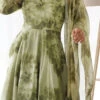 Green Digital Print Organza Anarkali Suit After Six Wear