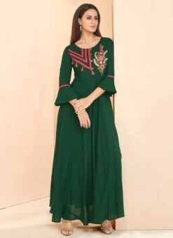 Green Embroidered Dress After Six Wear -Deals Chic Lehenga Store green embroidered anarkali gown iwdsli6028 u