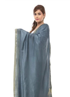 Grey Cotton Slub Weaving Work Dupatta Work Wear -Deals Chic Lehenga Store grey cotton slub weaving work dupatta dpdmimfd089 b