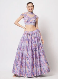 Lavender Chinon Silk Printed Work Umbrella Lehenga Choli Party Wear 6 Lavender Chinon Silk Printed Work Umbrella Lehenga Choli Party Wear -Deals Chic Lehenga Store lavender chinon silk printed work umbrella lehenga choli ghsom127089 u