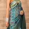 Light Blue Banarasi Katan Zari Weaving Saree Festive Wear