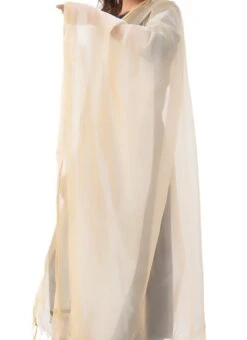 Light Golden Chanderi Cotton Dupatta Festive Wear