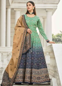 Light Green Art Silk Gown Party Wear -Deals Chic Lehenga Store light green art silk gown bgwrs47341005 u