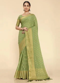 Light Green Color Georgette Silk Weaving Saree Festive Wear -Deals Chic Lehenga Store light green color georgette silk weaving saree sasprt6852 u