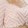 Light Pink Embroidered Georgette Blouse Festive Wear