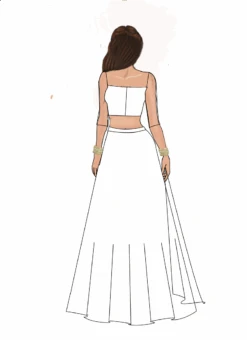 Mauve N Navy Blue Georgette Embroidered Lehenga Festive Wear