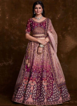 Multicoloured Art Silk EmbroideredUmbrella Lehenga Wedding Wear 6 Multicoloured Art Silk EmbroideredUmbrella Lehenga Wedding Wear -Deals Chic Lehenga Store multicoloured art silk embroideredumbrella lehenga ghska467275002 u