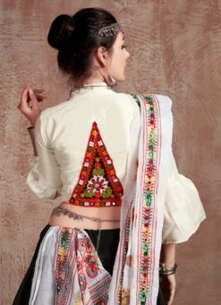 Navaratri Black Taffeta Silk Embroidered Chaniya Choli Party Wear -Deals Chic Lehenga Store navaratri black taffeta silk embroidered chaniya choli ghsomr8001 b