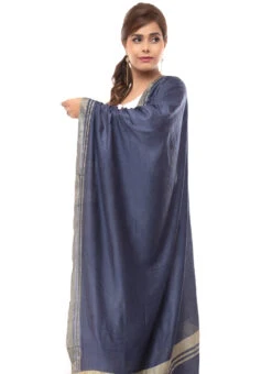 Navy Blue Cotton Slub Weaving Work Dupatta Work Wear -Deals Chic Lehenga Store navy blue cotton slub weaving work dupatta dpdmimfd090 b