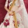 Off White Art Silk A Line Lehenga Party Wear