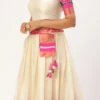 Off White Art Silk Zari A Line Lehenga Festive Wear
