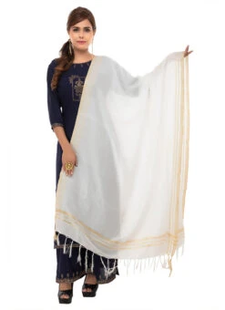 Off White Cotton Slub Weaving Work Dupatta Work Wear -Deals Chic Lehenga Store off white cotton slub weaving work dupatta dpdmimfd091 u
