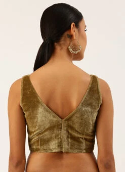Olive Green Velvet Readymade Blouse Party Wear -Deals Chic Lehenga Store olive green velvet readymade blouse blspfb197o b