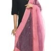 Onion Pink Organza Cotton Stones Work Dupatta Festive Wear