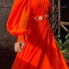 Orange Faux Georgette Jumpsuits Party Wear