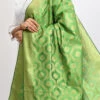 Parrot Green Banarasi Silk Weaving Work Dupatta Work Wear