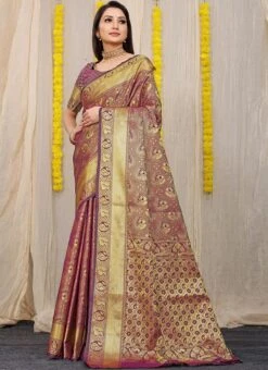 Patola Silk Zari Weaving Purple Color Saree Festive Wear -Deals Chic Lehenga Store patola silk zari weaving purple color saree sasom110875 u