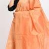 Peach Banarasi Silk Weaving Work Dupatta Work Wear