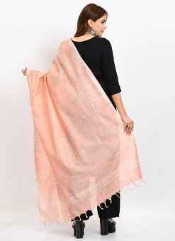 Peach Linen Cotton Dupatta Work Wear -Deals Chic Lehenga Store peach linen cotton dupatta dpdmimfd166 b