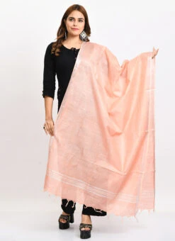 Peach Linen Cotton Dupatta Work Wear -Deals Chic Lehenga Store peach linen cotton dupatta dpdmimfd166 u